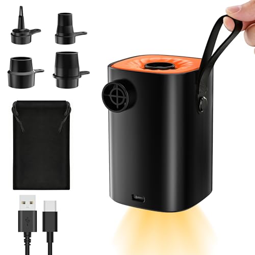 Detalle de iFunSky Gonfiatore Elettrico Portatile 4000mAh: gonfia, sgonfia e illumina le tue avventure