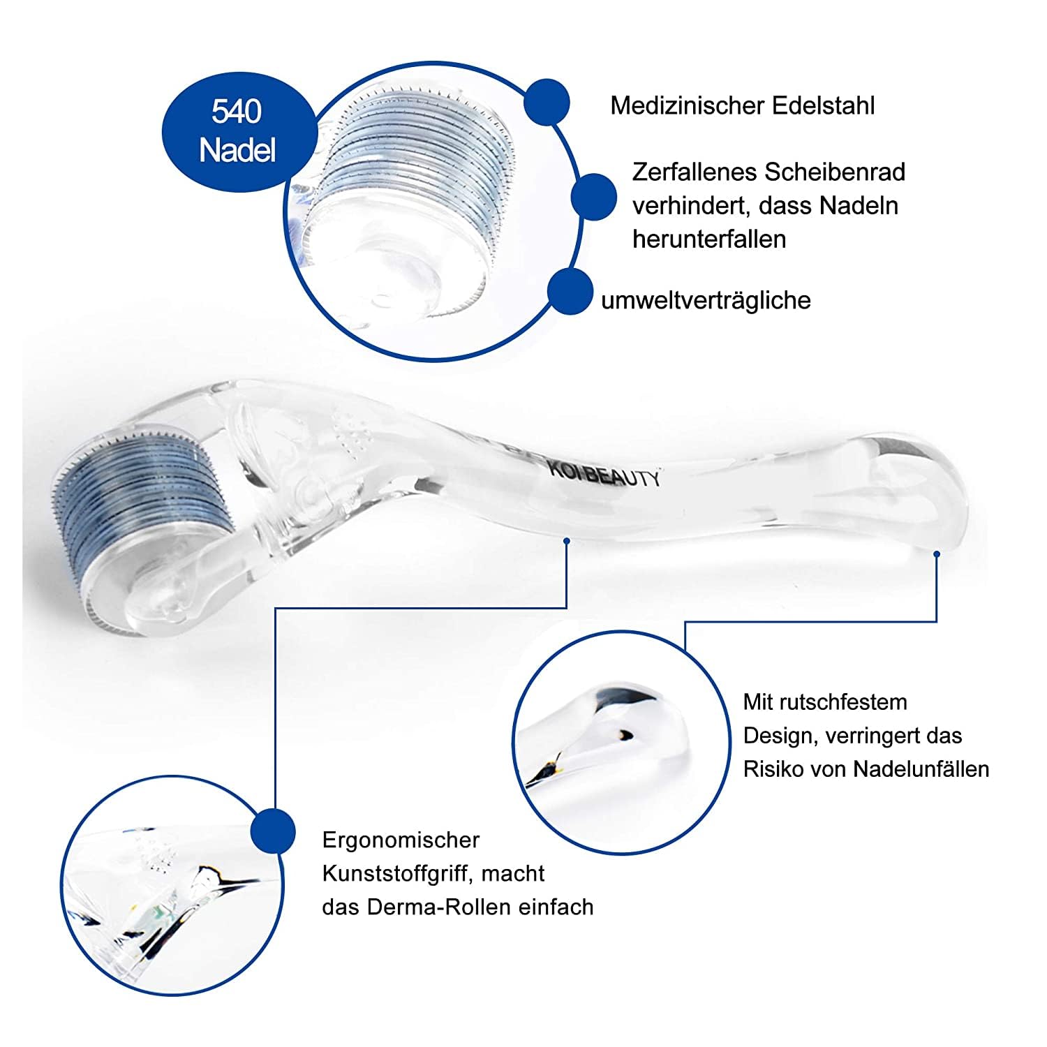 Detalle 2 de KOI BEAUTY Derma Roller 1,5 mm für Microneedling