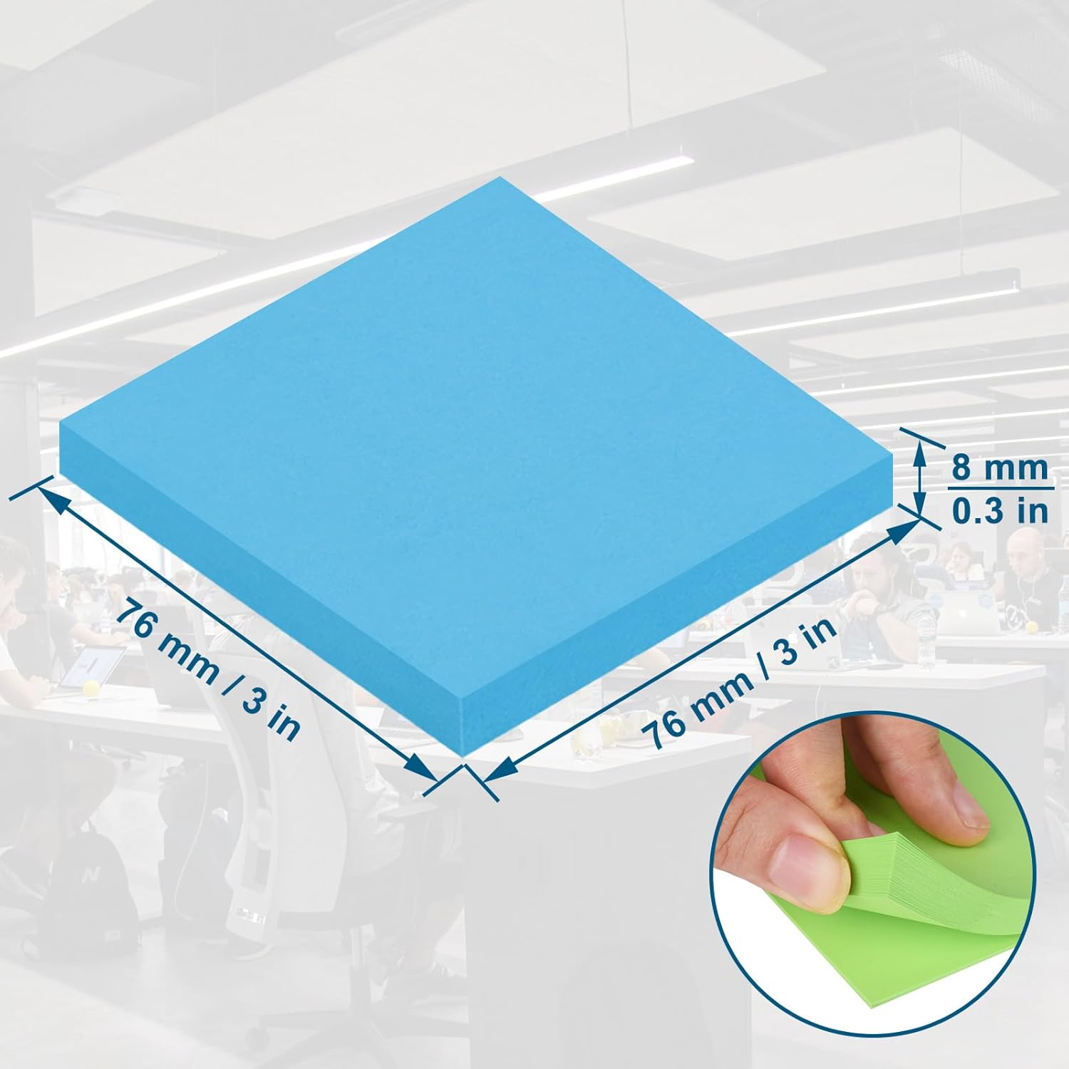 Thumbnail 1 de ZCZN 24 Pads Sticky Notes 76 x 76 mm 1920 sheets
