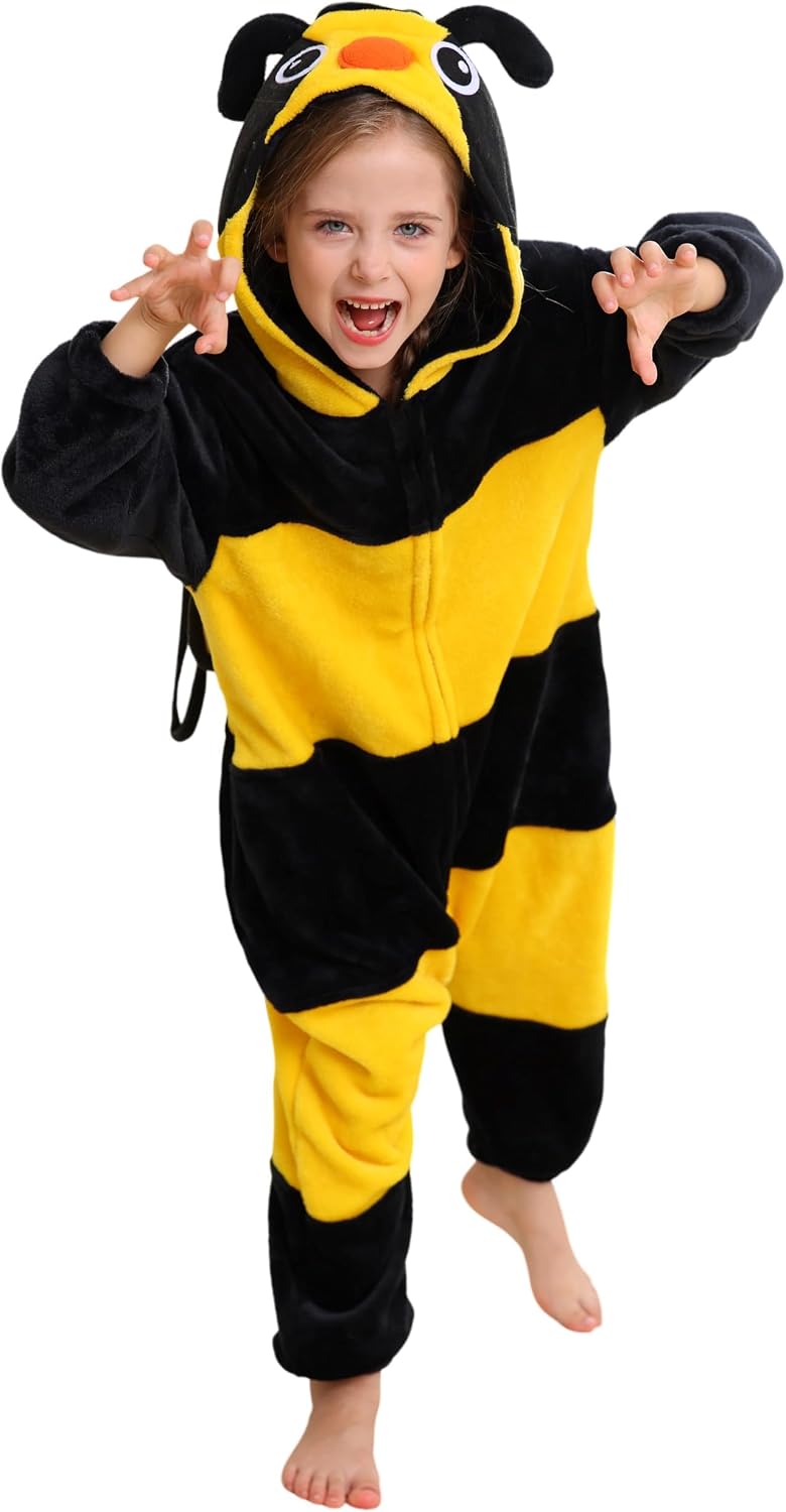Detalle 2 de CuteOn Kids' Animal Onesie Pajamas with Hood, Tail and Ears