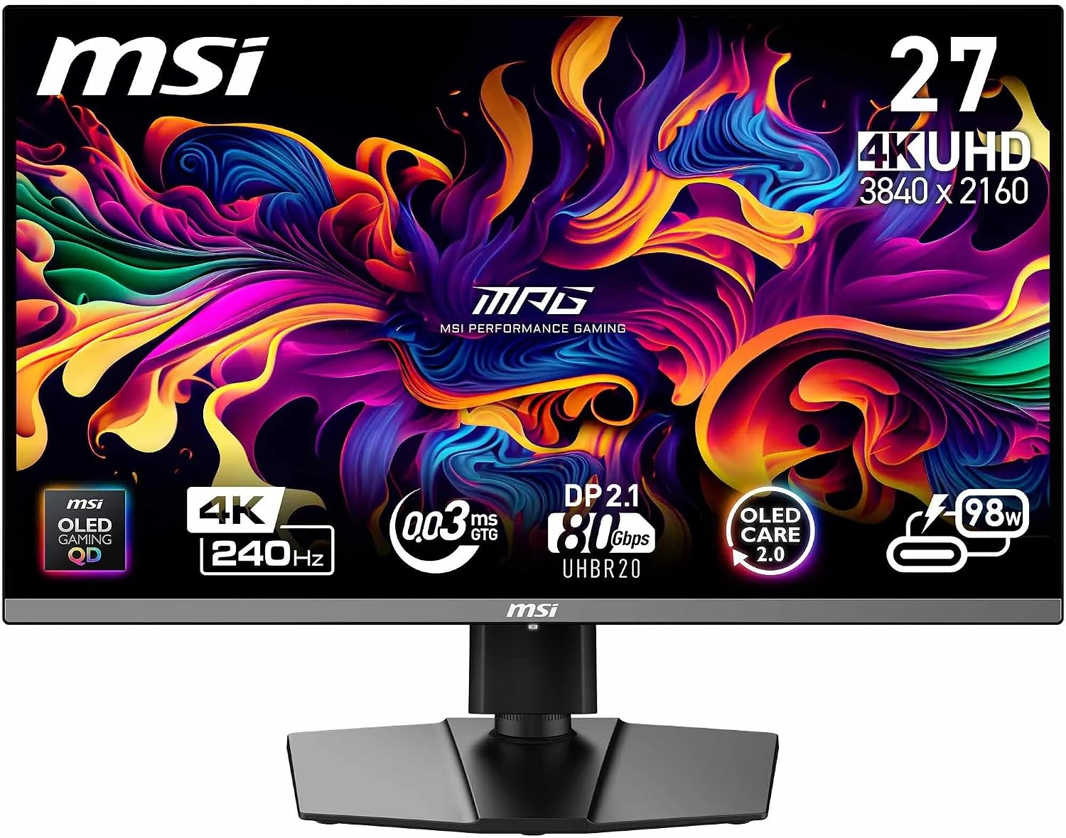 Thumbnail 6 de MSI MPG 321CURX QD-OLED 32 Inch UHD Curved Gaming Monitor (1700R) with 240Hz, HDMI 2.1 and USB Type-C