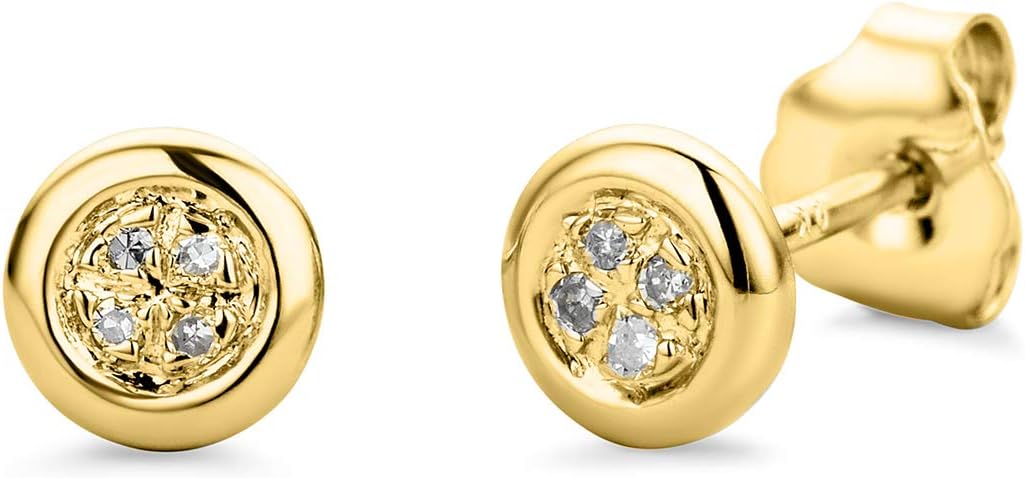Detalle de Orovi Boucles D'Oreilles 9 ct 0,03 Ct đ