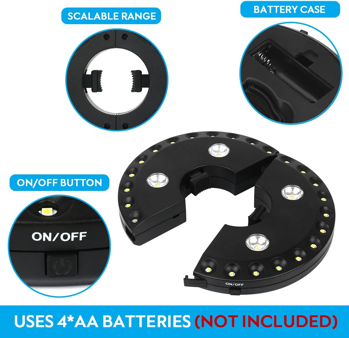 Thumbnail 6 de OYOCO Parasol Light patio umbrella light – cordless LED pole light with 3 brightness modes