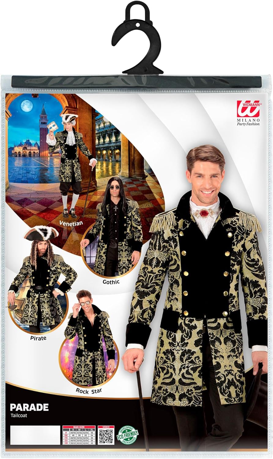 Thumbnail 4 de WIDMANN MILANO Party Fashion Parademantel – Kostüm Parade Frack für Rockstar, Gothic, Pirat & mehr (Erwachsene, XXL)