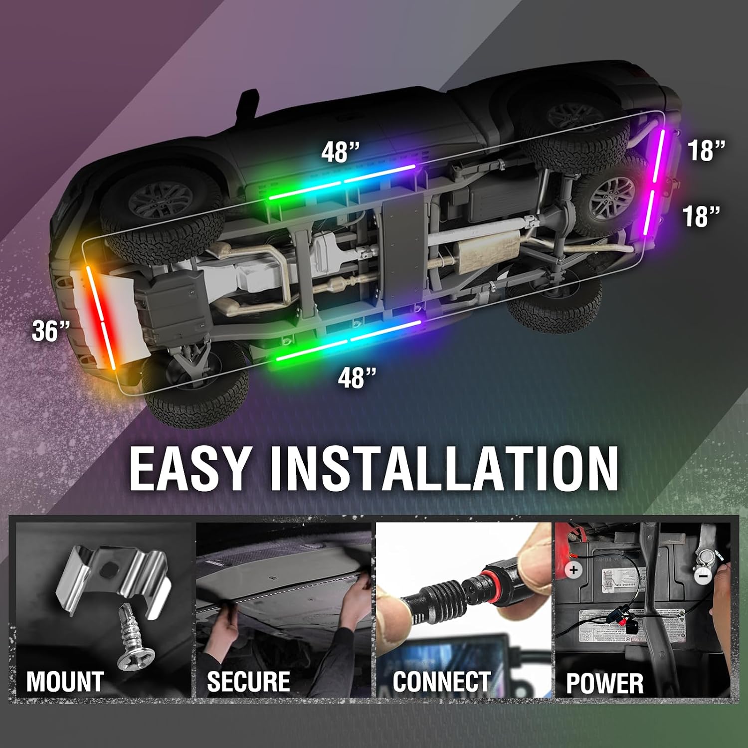 Thumbnail 4 de OPT7 Aura DreamColor 12V Underglow RGBIC Lights