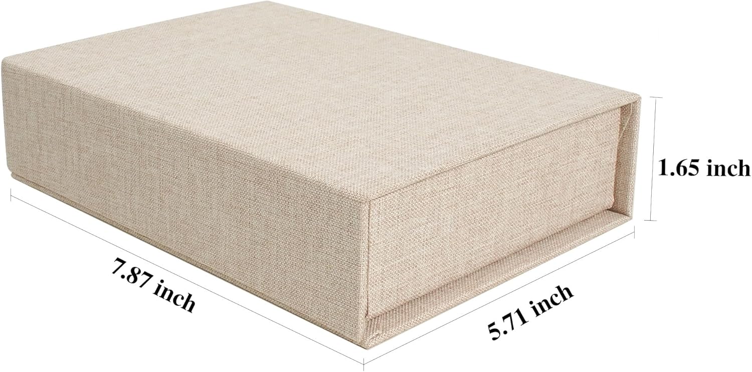 Thumbnail 2 de Hiwhy Foto Aufbewahrungsbox 13x18 cm Leinen Beige