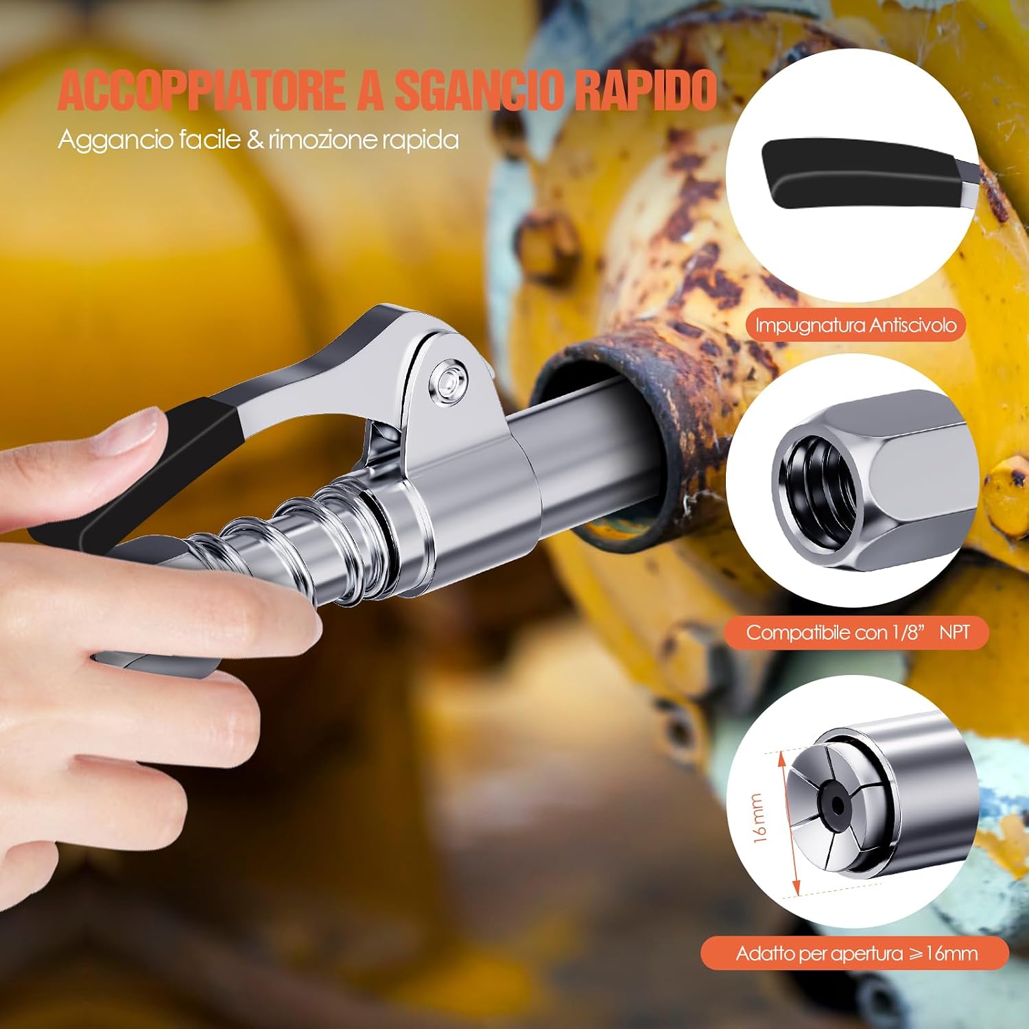 Thumbnail 2 de TRILINK Kit Testina Ingrassatore Professionale — Set 8 pezzi per un ingrassaggio preciso