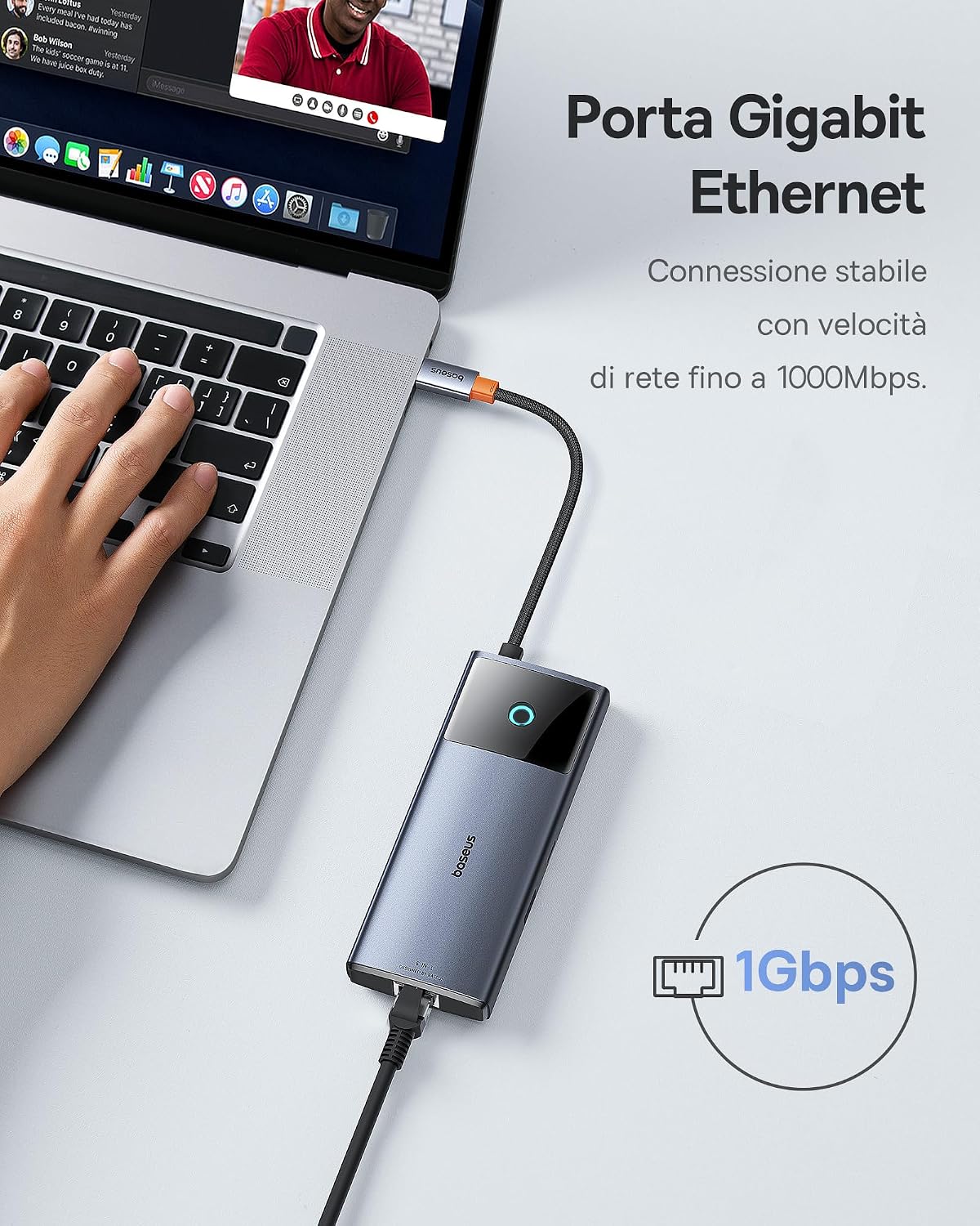 Thumbnail 6 de Baseus Hub USB C 10Gbps Adattatore 6 in 1