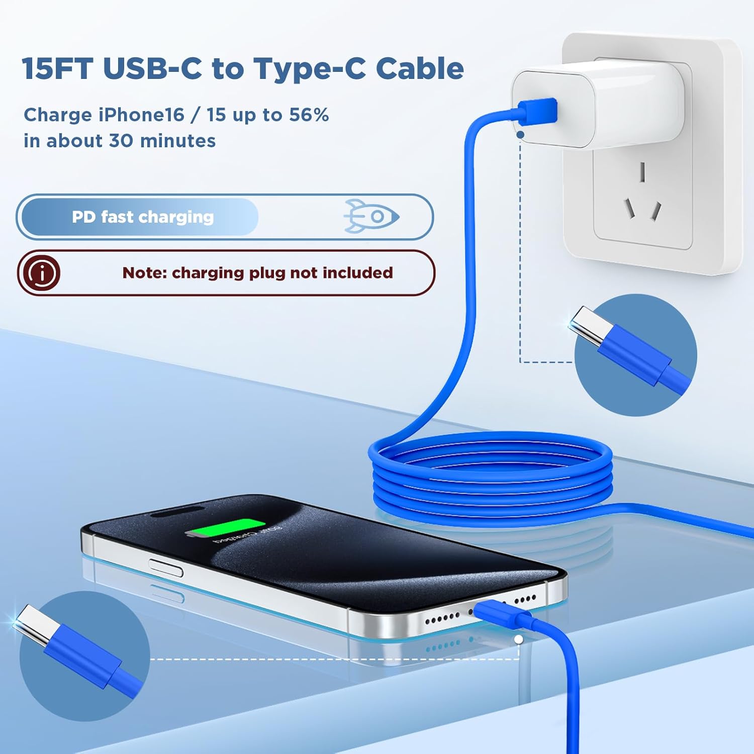 Thumbnail 4 de Fashia 15FT USB C Cable