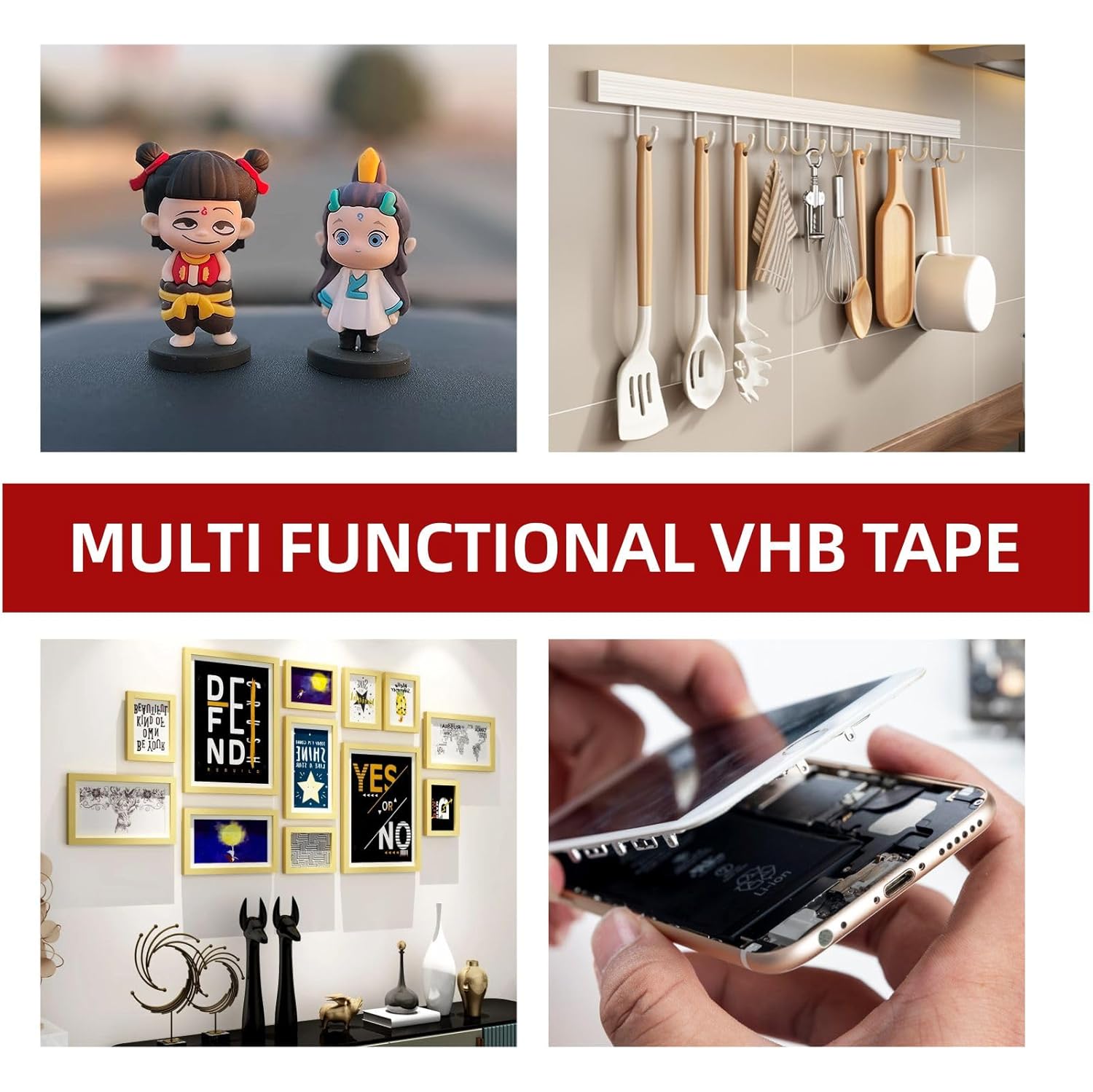 Thumbnail 6 de 3M 5925 Double-Sided Mounting Tape (12.5mm x 4.7m) Black Foam, 2 Pack