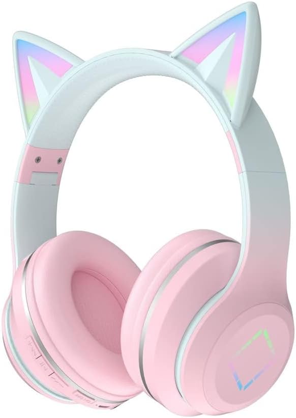 Detalle de Usoun Kids Headphones Cat Ear Bluetooth 40mm