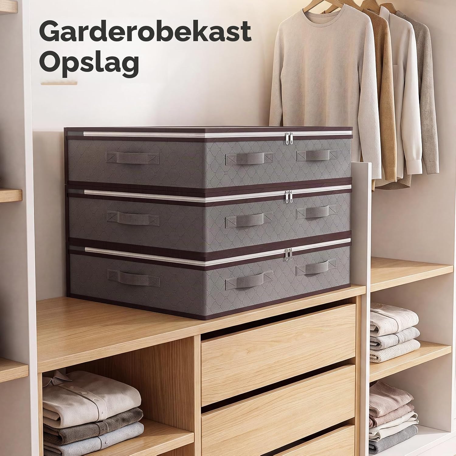 Thumbnail 5 de JAECU CD40-2 opbergzakken onder bed, 2 x 40 liter, opvouwbaar
