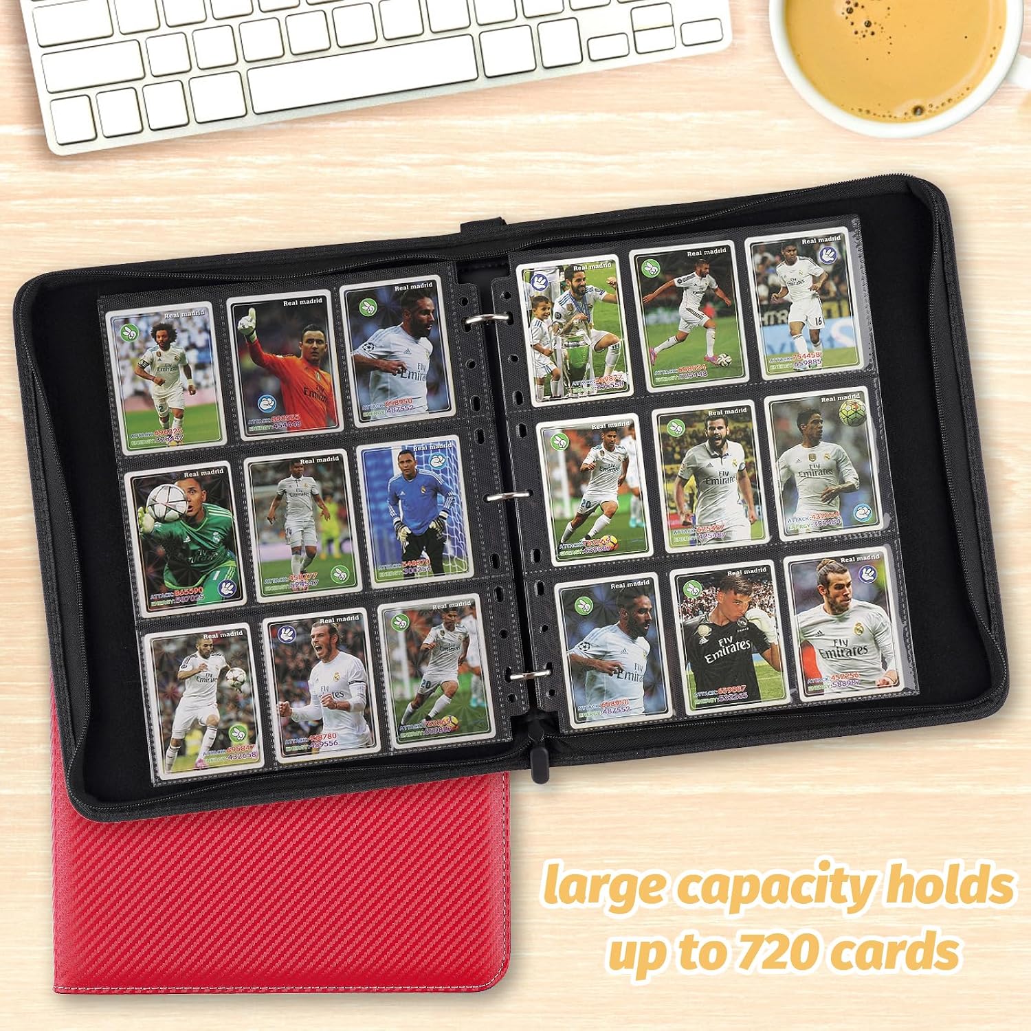 Thumbnail 5 de GERMUN 9 Pocket Card Binder: Premium Zip Trading Card Binder for MTG, TCG, and More (Red)