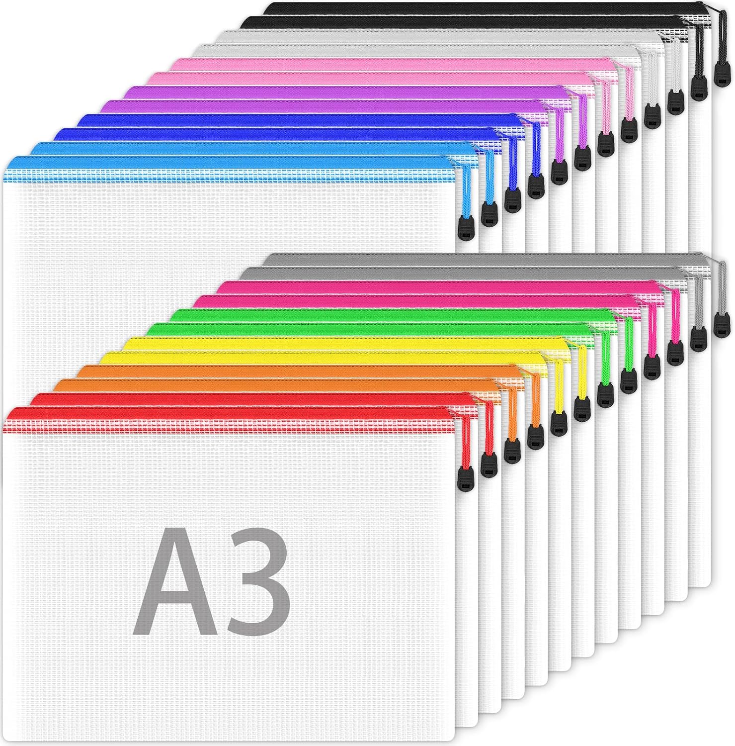 Detalle de Smarpau A3 Plastic Zip Wallets 24-Pack