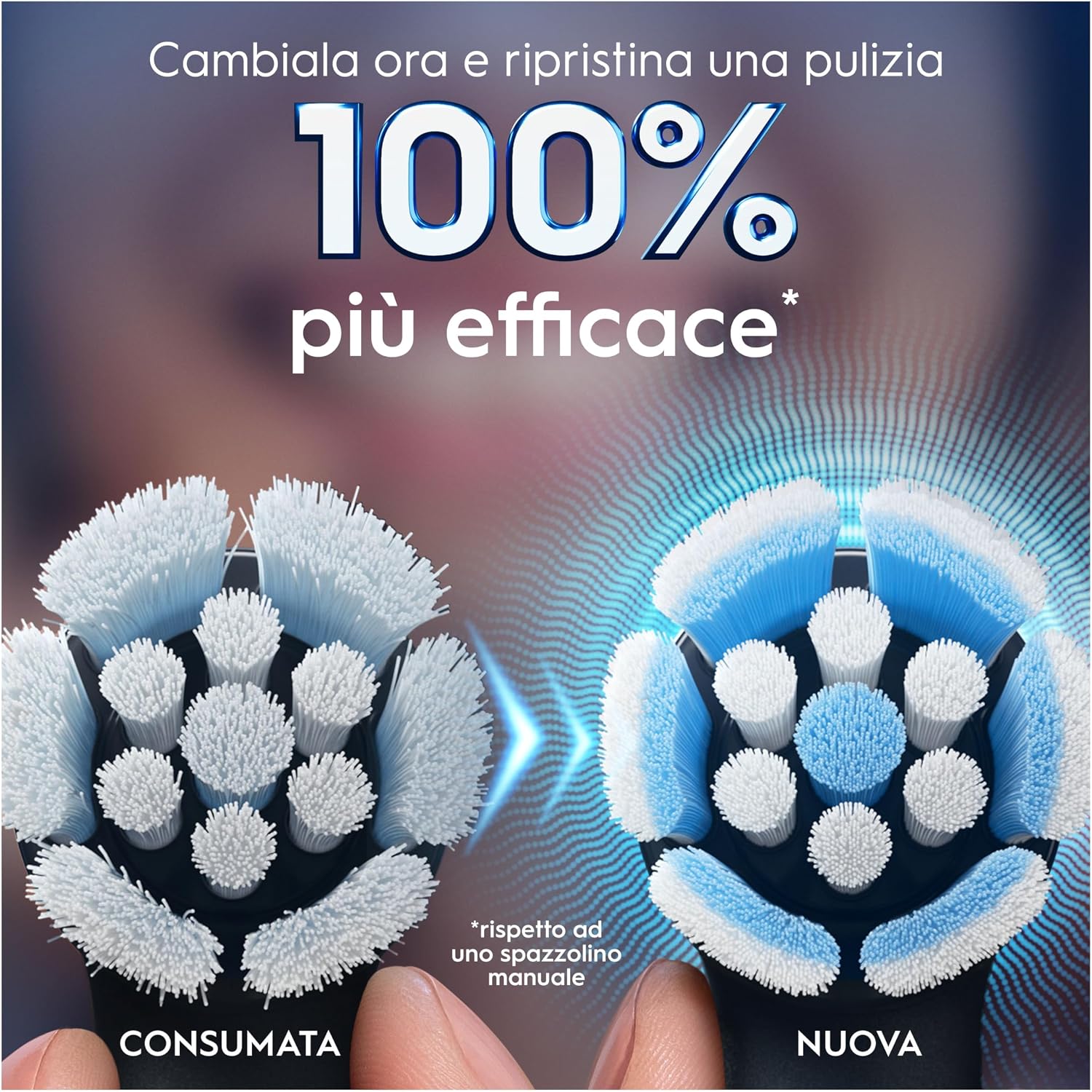 Thumbnail 5 de Testine di Ricambio Oral-B iO Gentle Care Nere – 8 Testine Rotonde per Gengive Sensibili