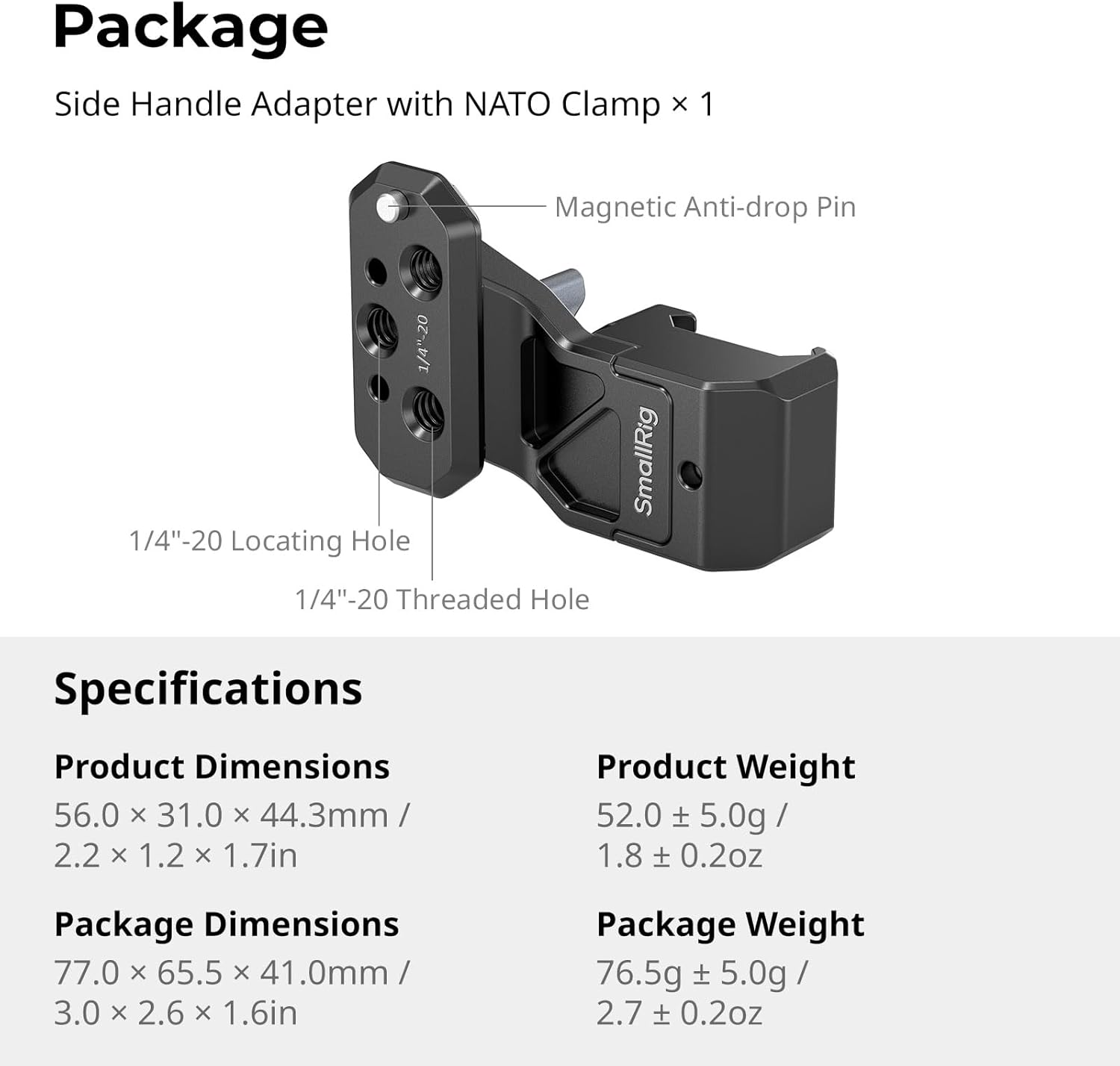 Thumbnail 5 de SMALLRIG Adapterteil zur Griffverlängerung 4458