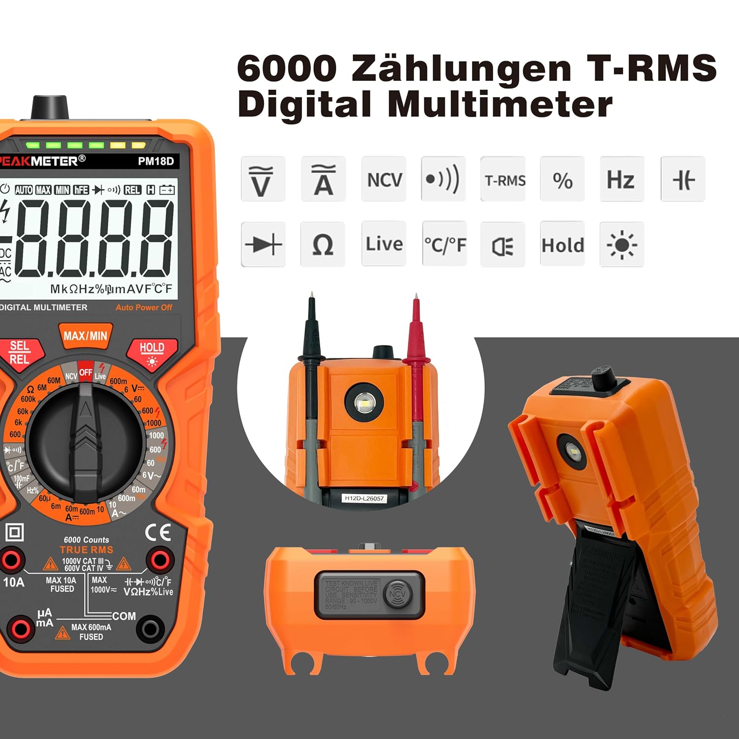 Detalle de Digitales Multimeter mit 6000 Zählungen