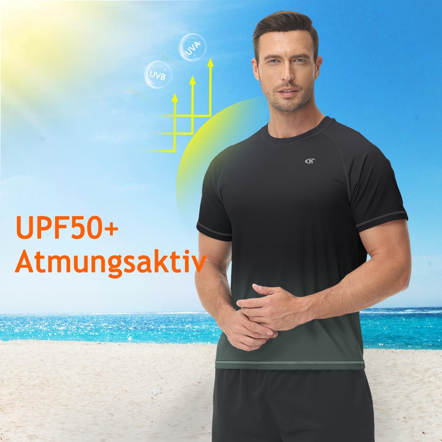 Thumbnail 3 de Huayuzh Herren UV Shirt Rashguard – Schnelltrocknendes, atmungsaktives LL-Shirt für Surf, Wandern und Alltag