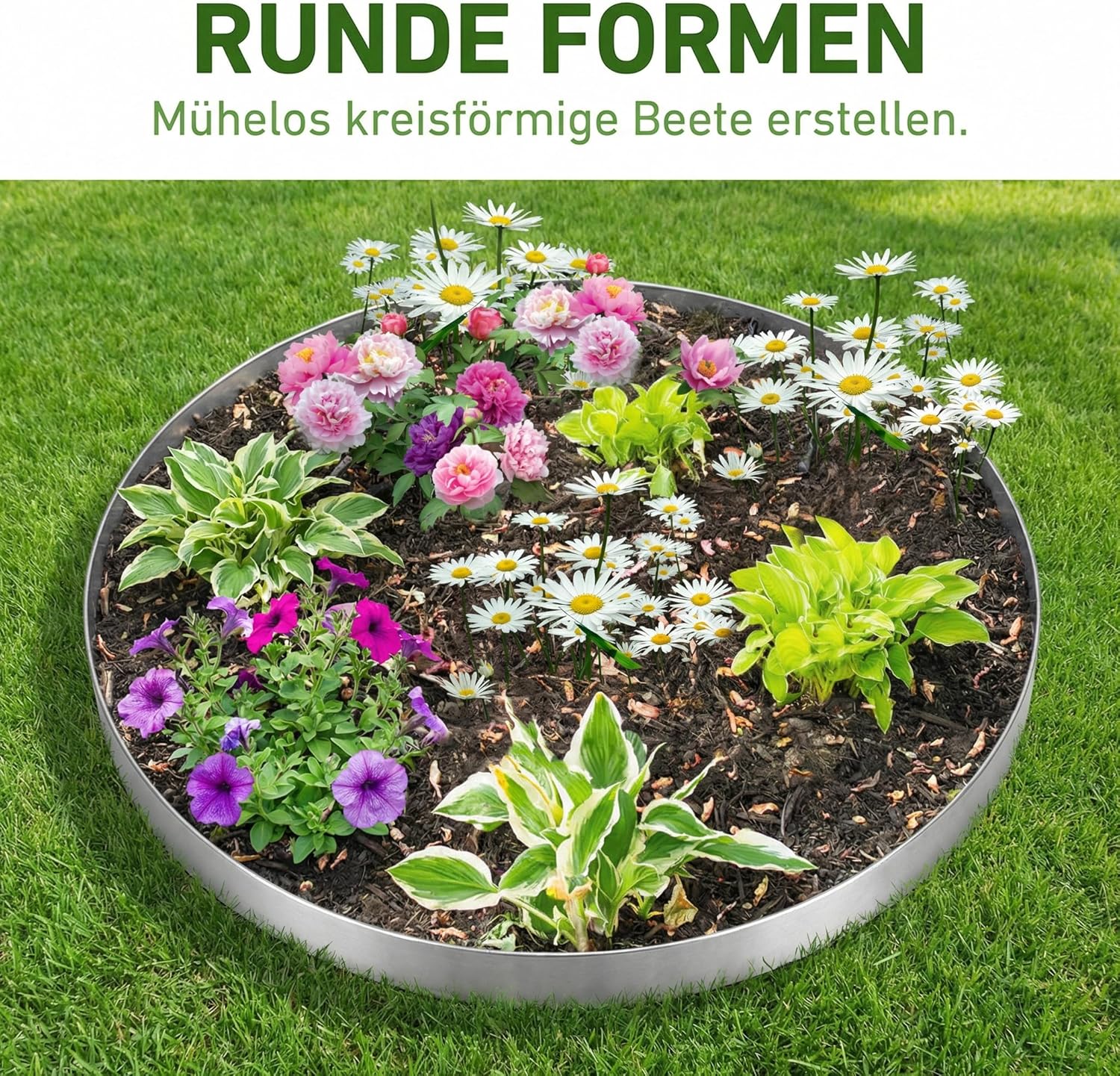 Thumbnail 4 de Aufun Rasenkante Metall 10 m x 15 cm verzinkt – robuste Beeteinfassung aus Stahl