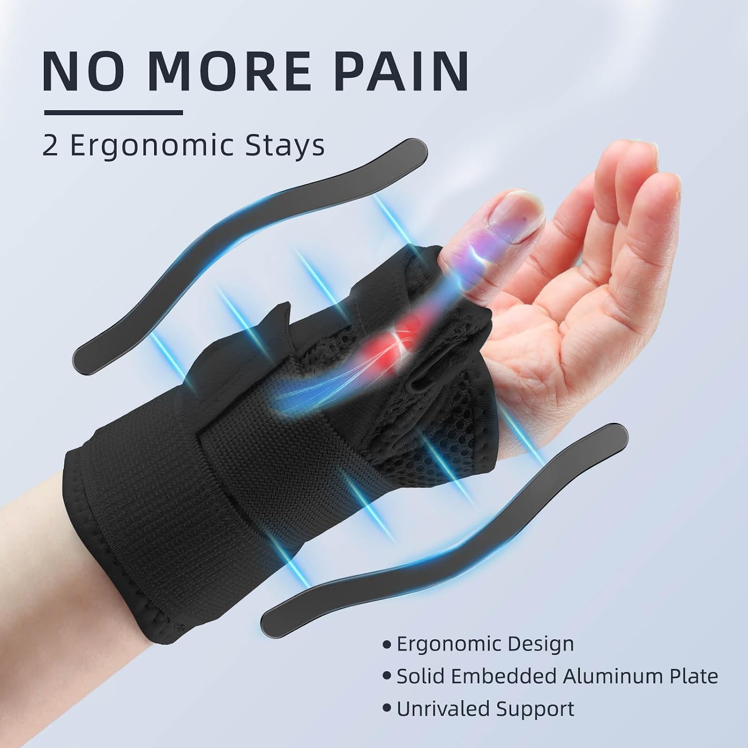 Detalle 2 de Kecartu Thumb Brace, One-Size Nylon Support for Left or Right Hand
