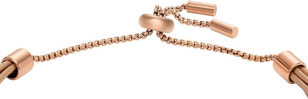 Thumbnail 5 de Fossil Damenarmband aus Edelstahl oder Halbedelstein mit Roségoldfinish und Schiebeverschluss