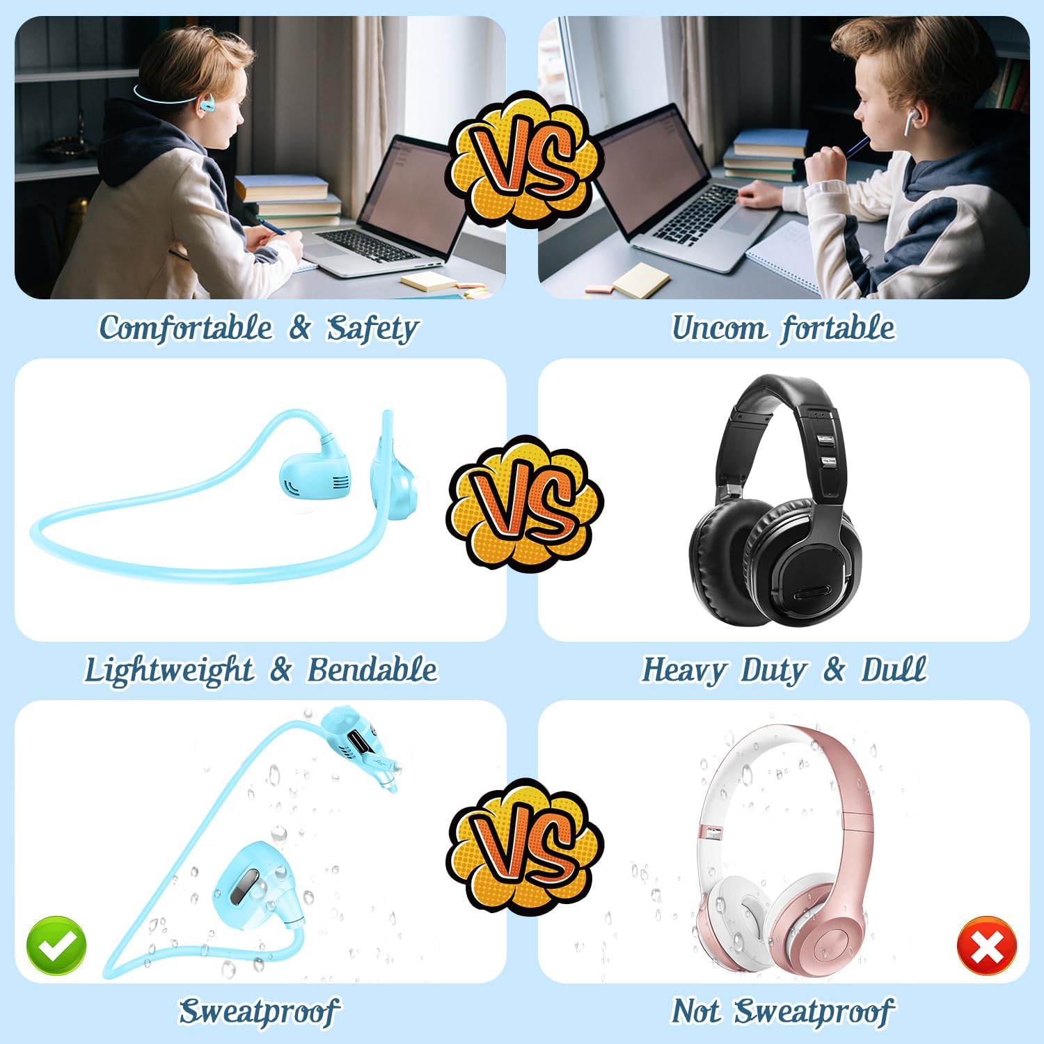 Thumbnail 6 de BANIGIPA Kids Headphones 13g Open Ear