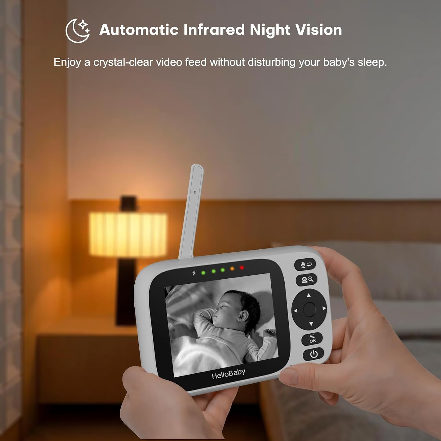Thumbnail 2 de HelloBaby HB6339-2 3.2" video baby monitor