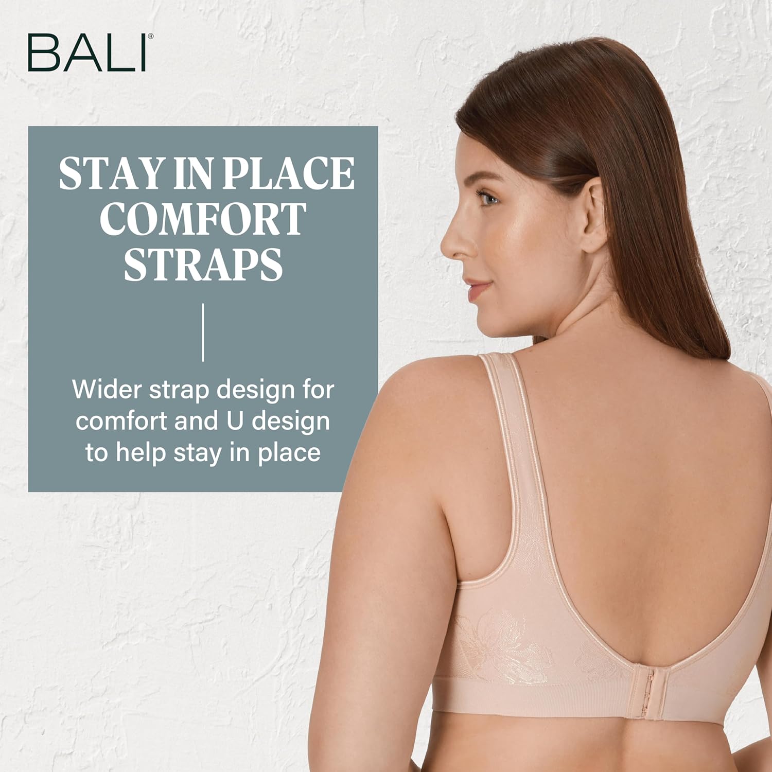 Detalle de Bali Women’s Wireless Comfort Revolution Bra — Seamless, Full-Coverage Shaping