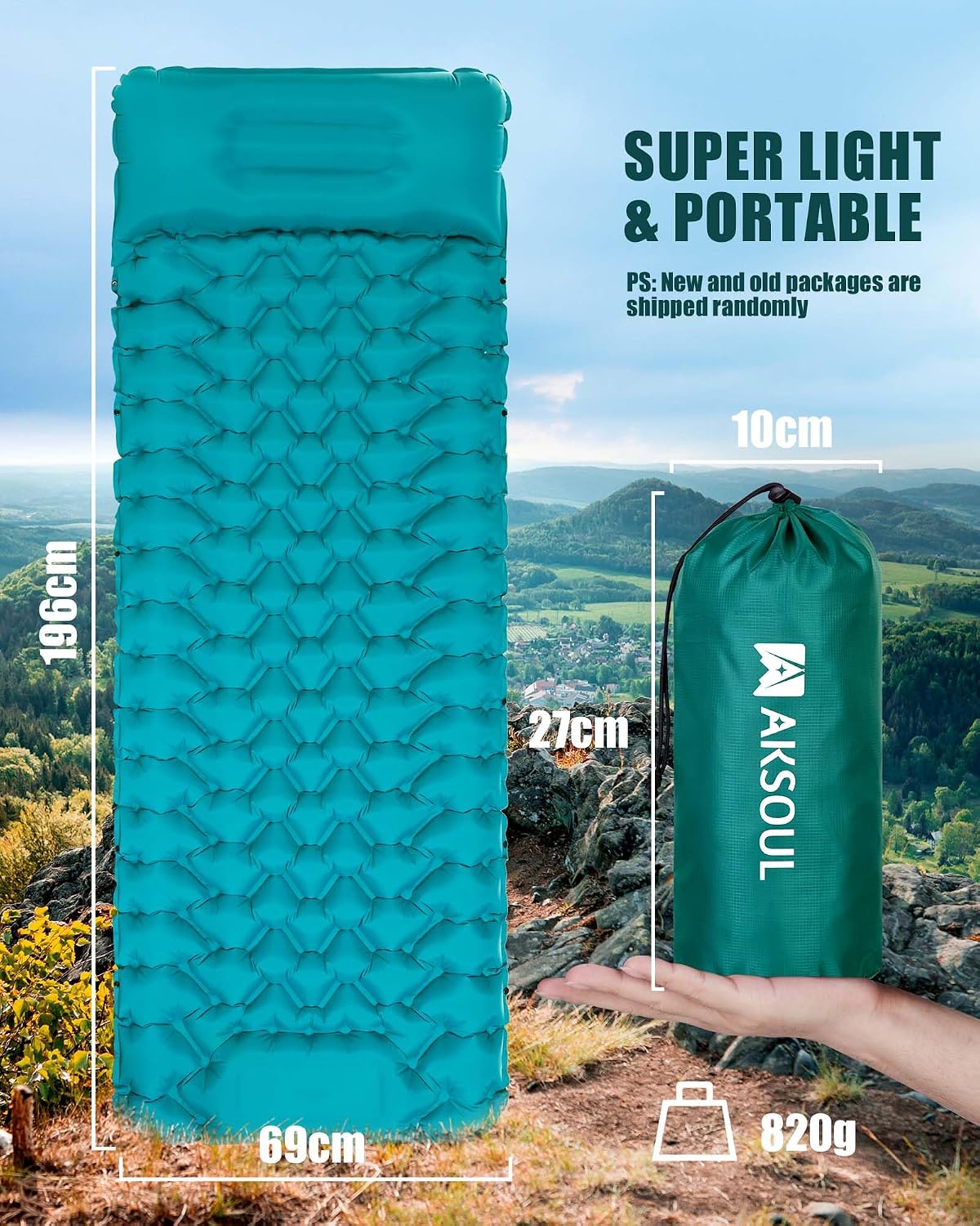 Thumbnail 4 de AKSOUL Self Inflating Sleeping Mat 10cm