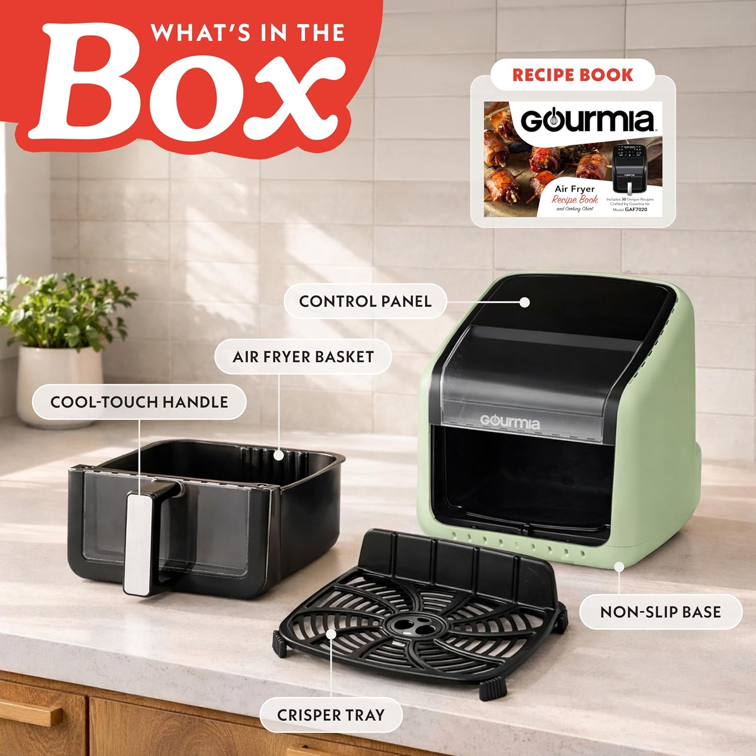 Thumbnail 6 de Gourmia Air Fryer 7 QT with Panoramic Window