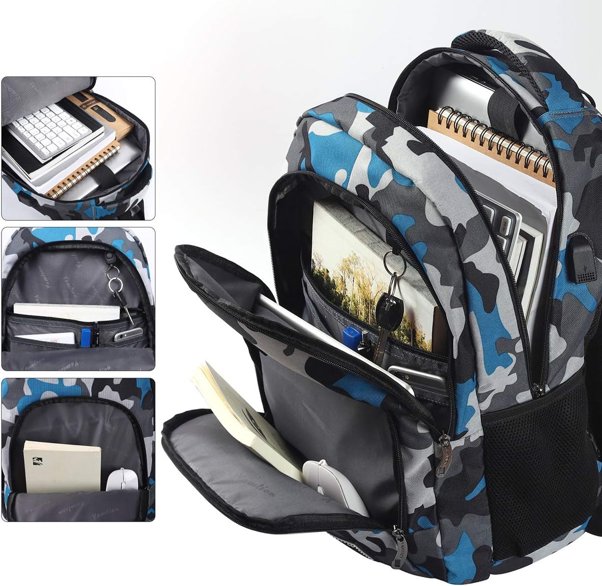 Detalle de YAMTION Mochila 17.3" para escuela, trabajo y viajes