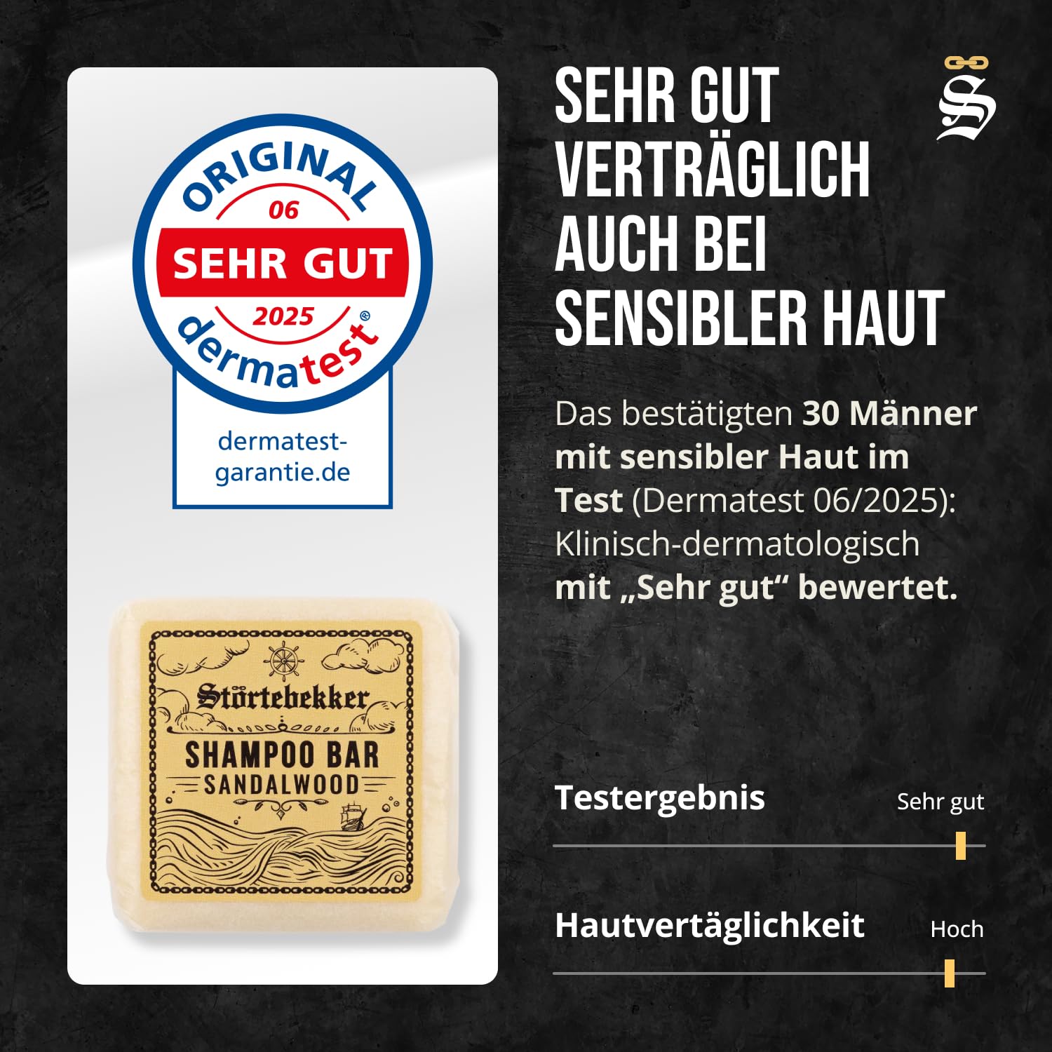 Detalle de Störtebekker Premium Shampoo Bar Sandelholz – 100 g