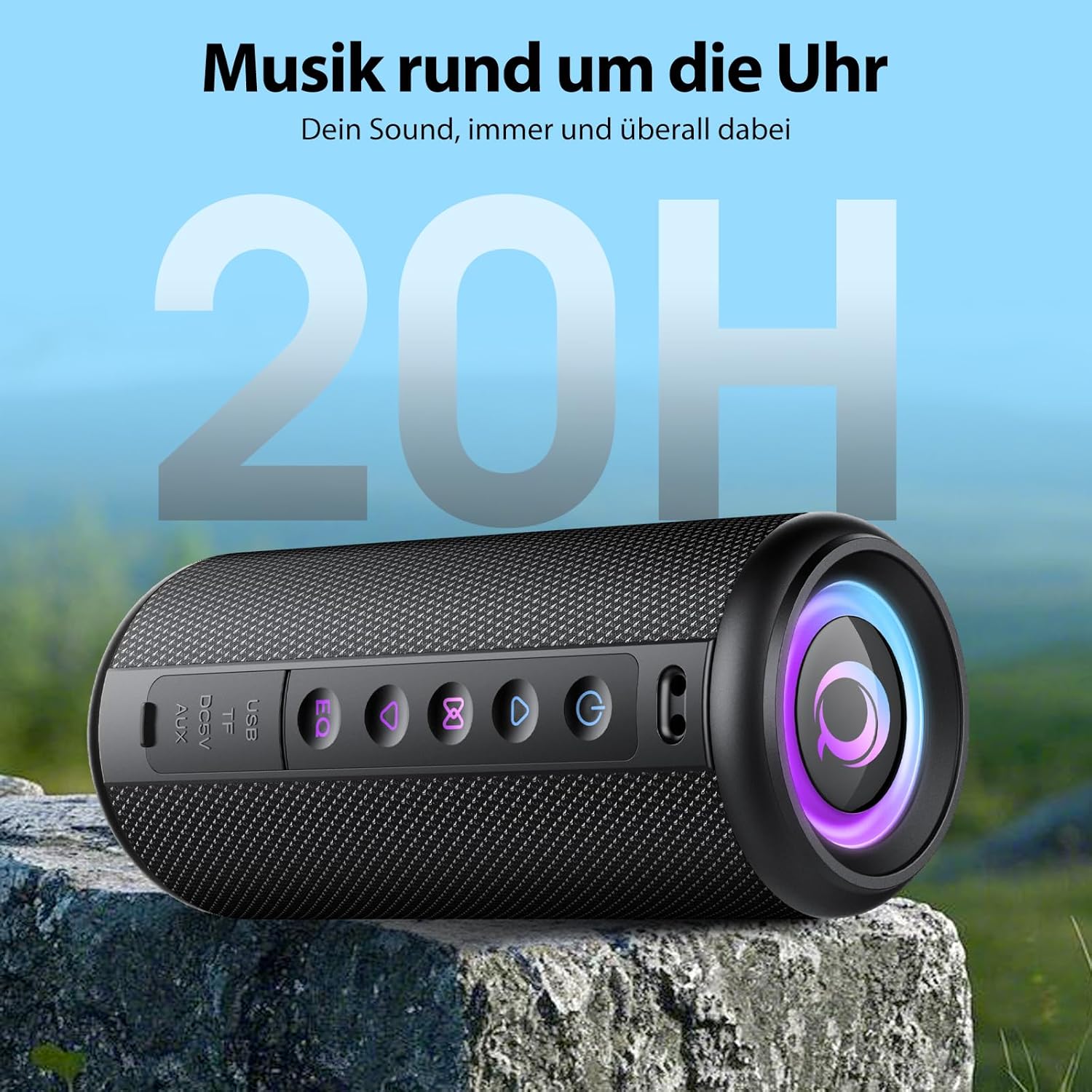 Thumbnail 4 de Bluetooth Lautsprecher 2026 Musikbox – IPX7, 360° Klang, 30h Akku, RGB Beleuchtung