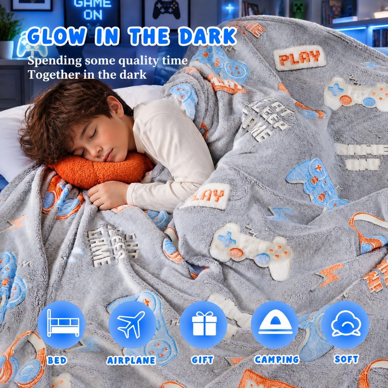 Thumbnail 2 de inhand Gaming Blanket 50x60