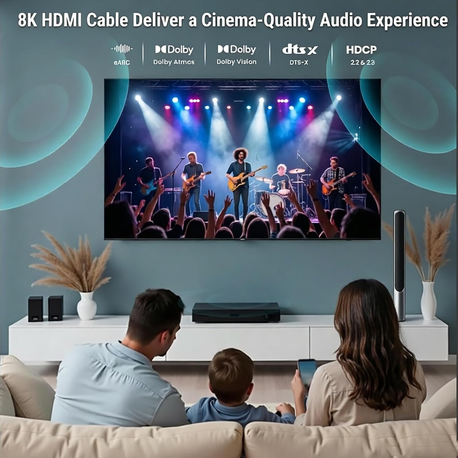Detalle de Soonsoonic 10K/8K/4K Câble HDMI 3M certifié HDMI 2.1 – Ultra haut débit 48 Gbps, 8K@60Hz / 4K@120Hz