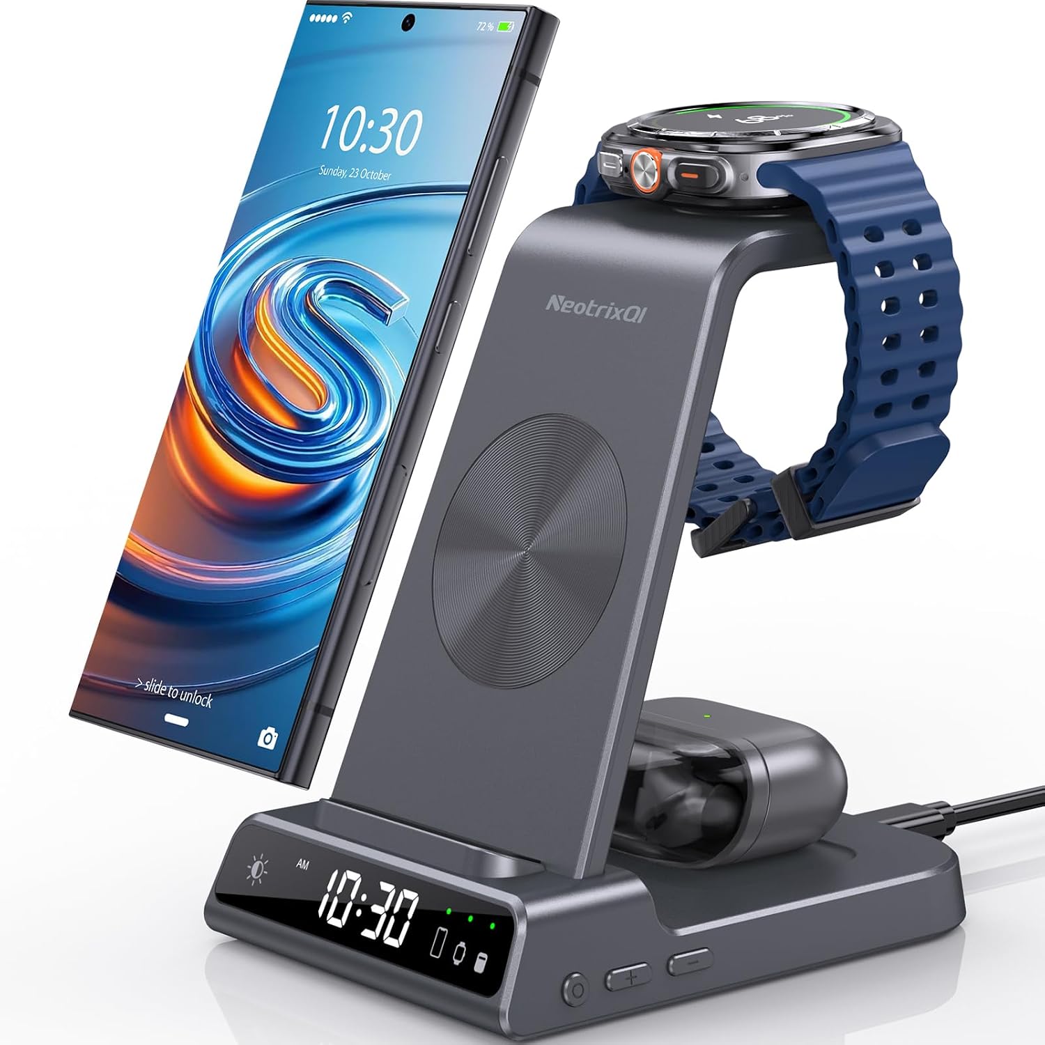 Detalle de Samsung 3‑in‑1 Wireless Charger 3 for Galaxy devices