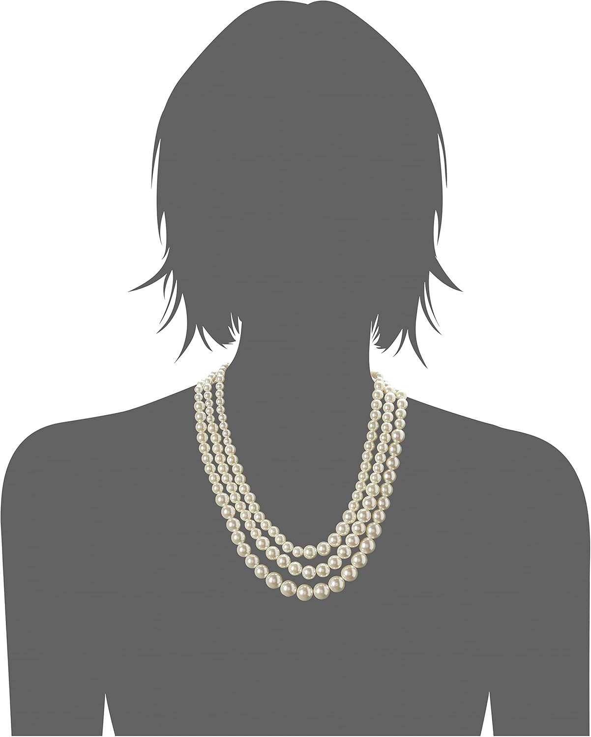 Detalle 1 de Anne Klein Women's Gold-Tone Blanc Pearl Collar Necklace