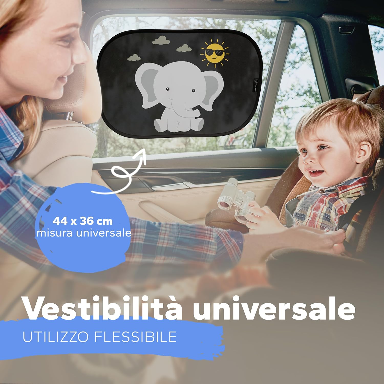 Thumbnail 5 de Parasole per auto Baby – Elefante per finestrini laterali