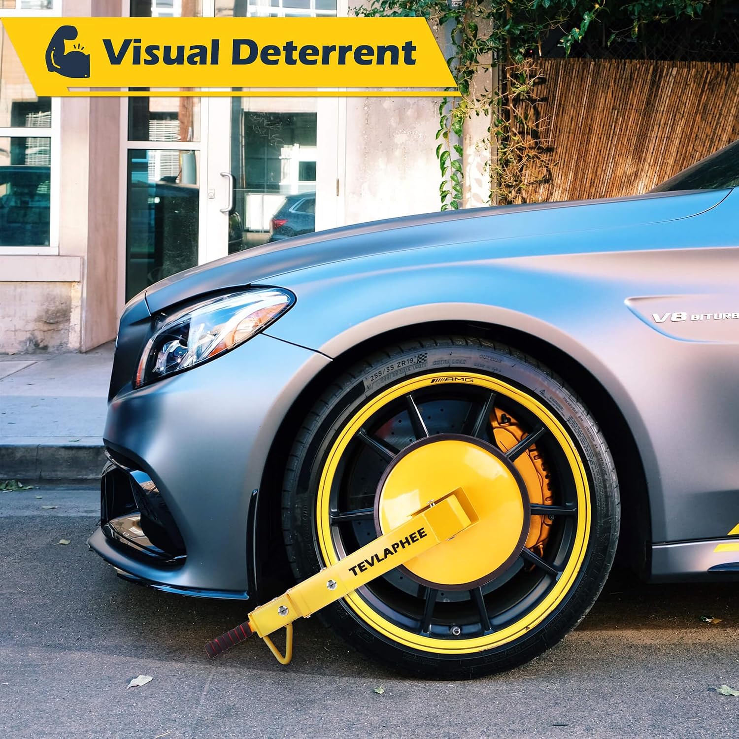 Thumbnail 1 de Tevlaphee Wheel Lock: Dual-Lock Anti-Theft Boot Clamp with Upgraded Lug Nut Cover