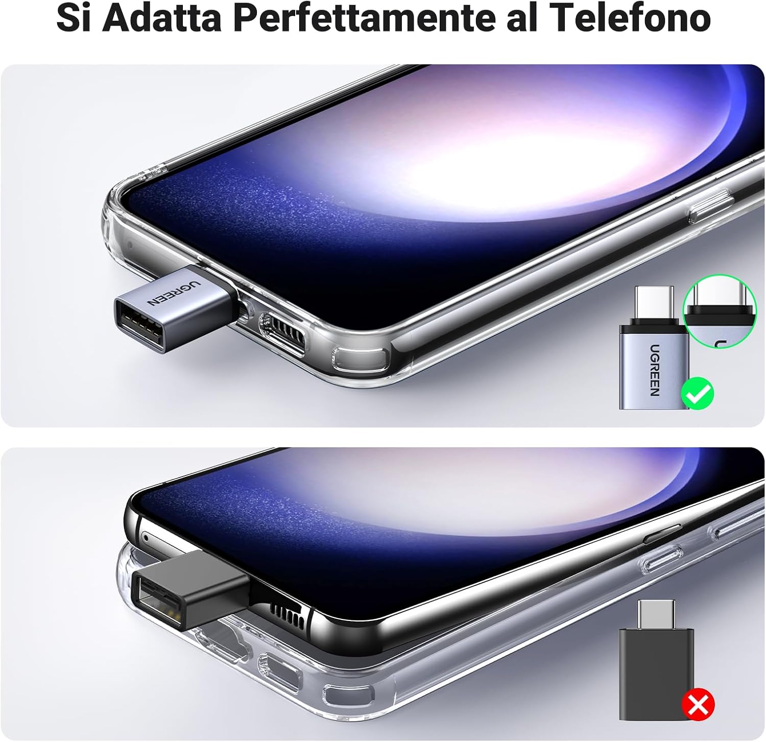 Thumbnail 6 de UGREEN Adattatore USB-C OTG 3.0 a 2 pezzi