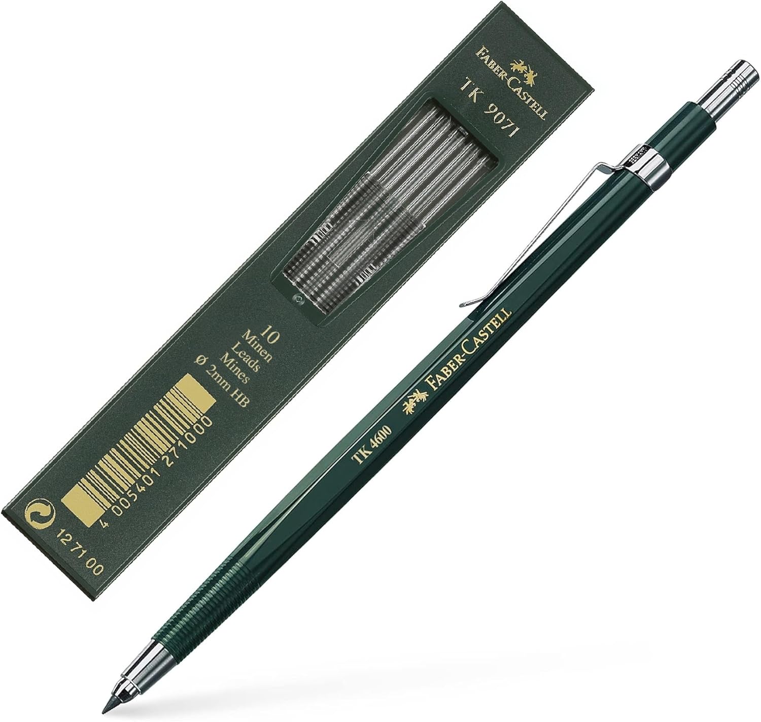 Detalle de FABER-CASTELL 134600 TK 4600 Fallminenstift – HB, 2 mm Minenstärke, Minenspitzer im Abschlussknopf