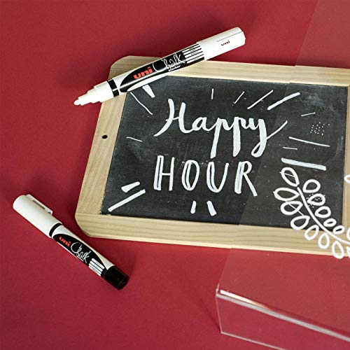 Thumbnail 4 de UNIBALL Chalk PWE5M – Lot de 5 marqueurs craie moyenne blanc
