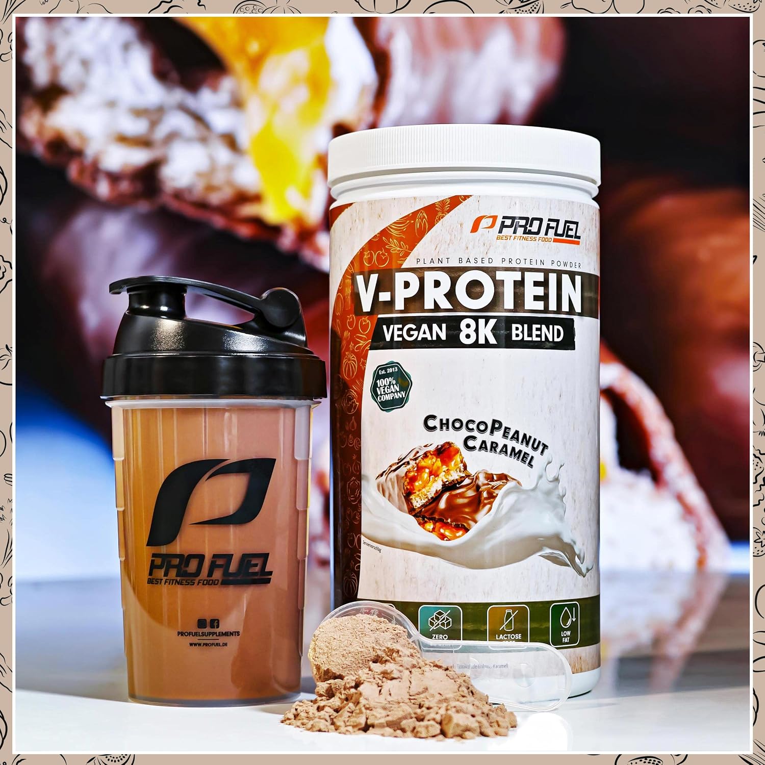 Detalle 1 de Vegan Protein 8K Blend Schokolade Erdnuss