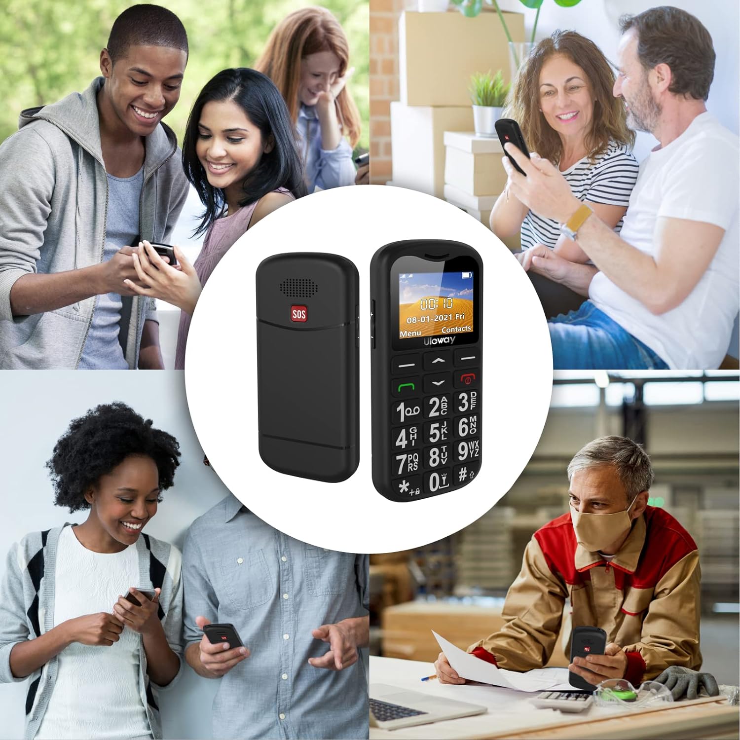 Thumbnail 5 de uleway Big Button Mobile Phone 800mAh