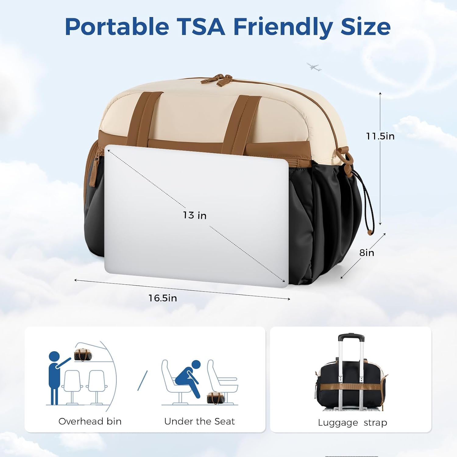 Detalle de Weekend Overnight Bag 25L Waterproof Holdall