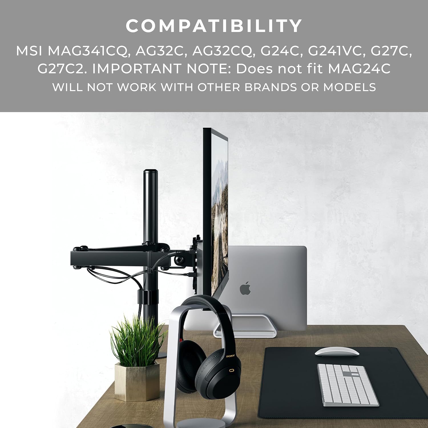 Detalle de HumanCentric 101-1055 VESAマウントアダプター MSI Optix対応・金属製ブラック