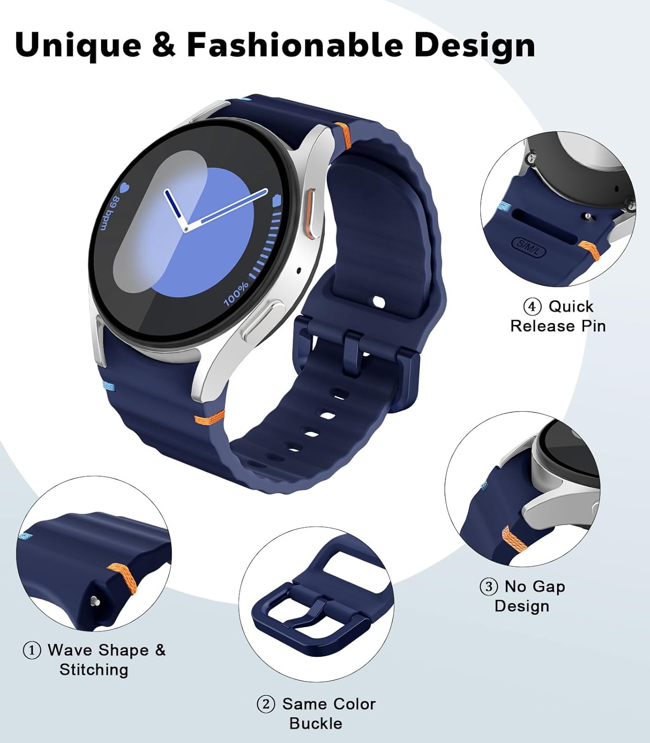 Thumbnail 2 de MoKo Sport Strap for Galaxy Watch 40mm 44mm