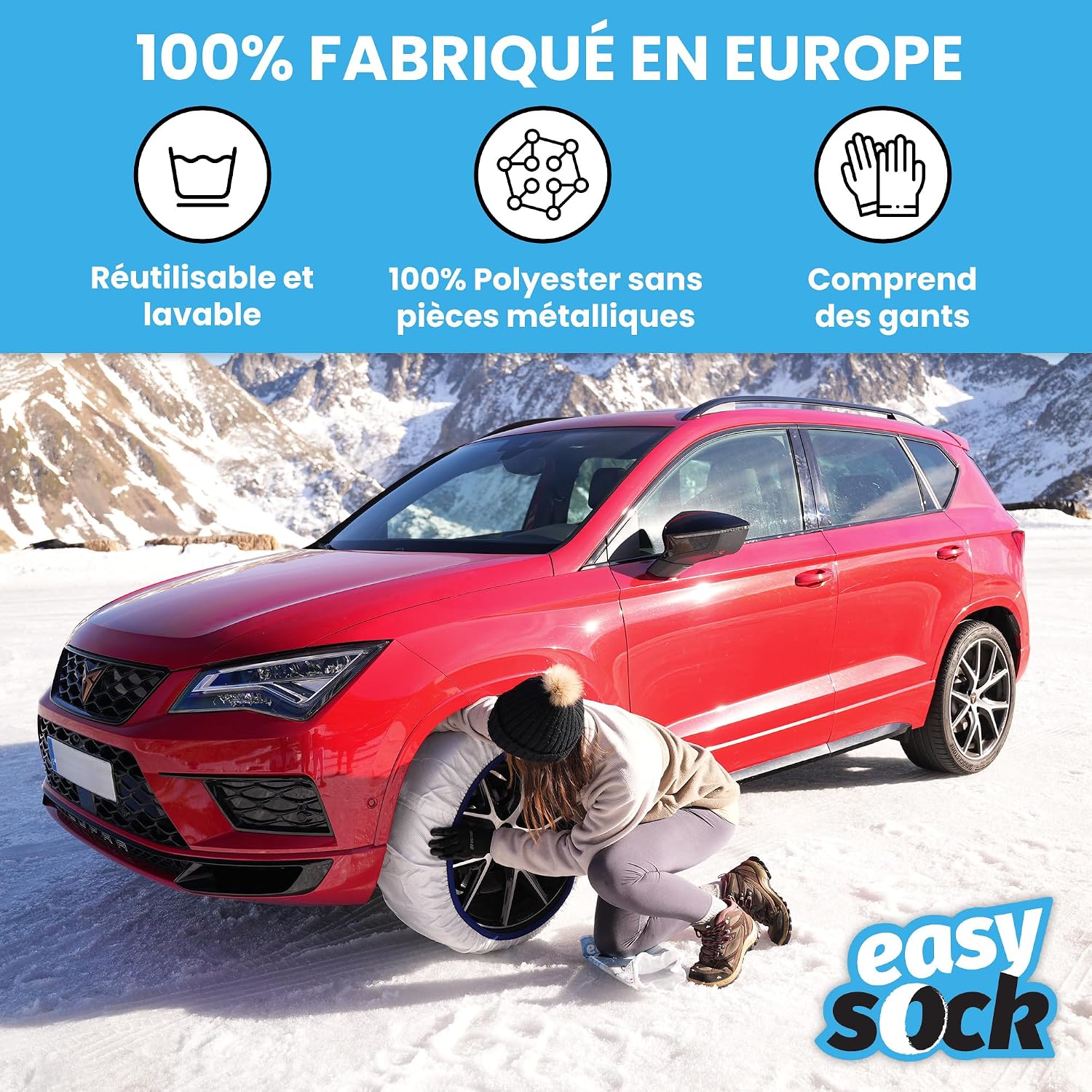 Thumbnail 4 de Easysock EASYSOCKS.L Chaîne Neige Textile, Taille L