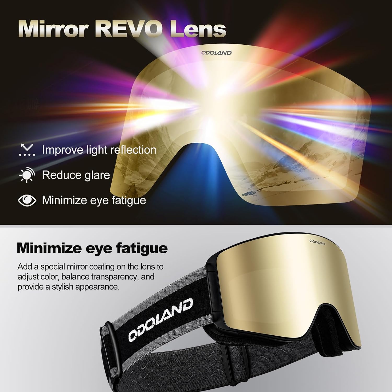 Thumbnail 4 de Odoland Ski Goggles Frameless 170° View