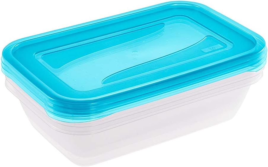 Detalle 2 de Keeeper Set da 3 Contenitori per Alimenti Fredo Fresh 2,4 L – Blu trasparente